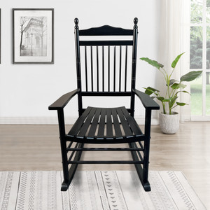 BALCONY PORCH ADULT ROCKING CHAIR - BLACK BALCONY PORCH ADULT ROCKING CHAIR - BLACK