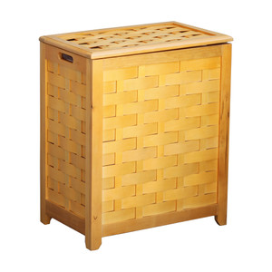 Oceanstar Natural Finished Rectangular Veneer Laundry Wood Hamper with Interior Bag RHV0103N Oceanstar Natural Finished Rectangular Veneer Laundry Wood Hamper with Interior Bag RHV0103N
