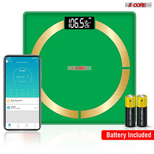 Smart Digital Bathroom Weighing Scale with Body Fat and Water Weight for People, Bluetooth BMI Electronic Body Analyzer Machine, 400 lbs.5 Core Smart Digital Bathroom Weighing Scale with Body Fat and Water Weight for People, Bluetooth BMI Electronic Body Analyzer Machine, 400 lbs.5 Core
