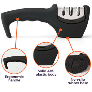 KNIFE SHARPENER Ceramic Tungsten Kitchen Knives Blade Sharpening System Tool USA XH KNIFE SHARPENER Ceramic Tungsten Kitchen Knives Blade Sharpening System Tool USA XH