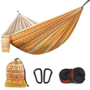 1pc Bohemian Camping Hammock For Outside; Portable Lightweight Parachute; Single Travel Hammock; For Backpack; Beach; Backyard; Hiking For Adult 1pc Bohemian Camping Hammock For Outside; Portable Lightweight Parachute; Single Travel Hammock; For Backpack; Beach; Backyard; Hiking For Adult