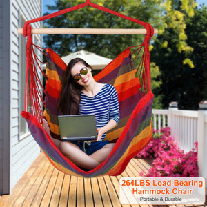 Hammock Hanging Chair Canvas Porch Patio Swing Seat Portable Camping Rope Seat Hammock Hanging Chair Canvas Porch Patio Swing Seat Portable Camping Rope Seat