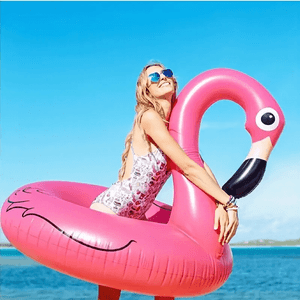 1pc PVC Inflatable Flamingo Swimming Ring For Pool Party, Floating Lounge Chair For Water Parks 1pc PVC Inflatable Flamingo Swimming Ring For Pool Party, Floating Lounge Chair For Water Parks