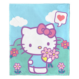 Hello Kitty; Picking Flowers Aggretsuko Comics Silk Touch Throw Blanket; 50" x 60" Hello Kitty; Picking Flowers Aggretsuko Comics Silk Touch Throw Blanket; 50" x 60"