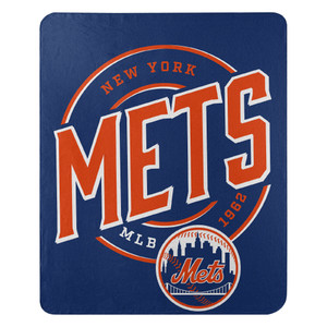 Mets OFFICIAL MLB "Campaign" Fleece Throw Blanket; 50" x 60" Mets OFFICIAL MLB "Campaign" Fleece Throw Blanket; 50" x 60"