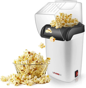 Popcorn Machine Hot Air Electric Popper No Oil, White Popcorn Machine Hot Air Electric Popper No Oil, White
