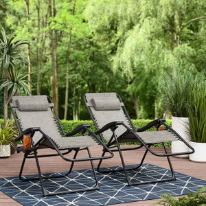Outdoor Zero Gravity Chair Lounger, 2 Pack Outdoor Zero Gravity Chair Lounger, 2 Pack