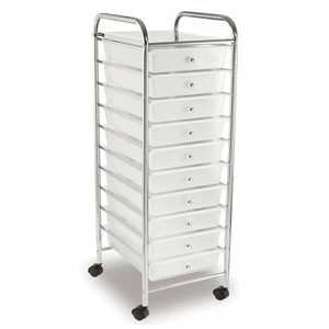 Simply Tidy 10 Drawer Rolling Storage Cart Tower Organizer For Craft Office with 4 Universal Casters, Clear Simply Tidy 10 Drawer Rolling Storage Cart Tower Organizer For Craft Office with 4 Universal Casters, Clear