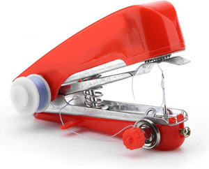 Handheld Mini Portable Sewing Machine, Manual Stitch, for Home and Travel Use, Red Handheld Mini Portable Sewing Machine, Manual Stitch, for Home and Travel Use, Red