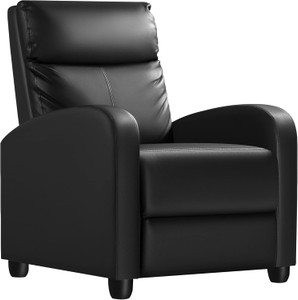 Homall Recliner Sofa PU Leather Chair, Home Theater Seating with Lumbar Support for Living Room, Black Leather Homall Recliner Sofa PU Leather Chair, Home Theater Seating with Lumbar Support for Living Room, Black Leather