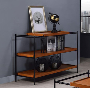 ACME Oaken Sofa Table, Honey Oak & Black 85678 ACME Oaken Sofa Table, Honey Oak & Black 85678