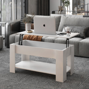 Coffee Table with Hidden Compartment and Storage Shelf, Rising Tabletop for Living Room Reception Room Coffee Table with Hidden Compartment and Storage Shelf, Rising Tabletop for Living Room Reception Room