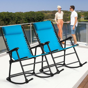 Outdoor Patio Headrest Folding Zero Gravity Rocking Chair Outdoor Patio Headrest Folding Zero Gravity Rocking Chair