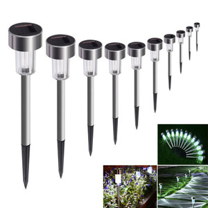 10pcs Garden Outdoor Stainless Steel LED Solar Landscape Path Lights Yard Lamp 10pcs Garden Outdoor Stainless Steel LED Solar Landscape Path Lights Yard Lamp