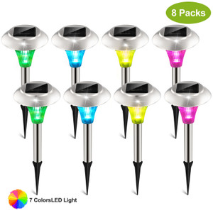 8Packs Solar Garden Lights Outdoor IP44 Waterproof Solar Pathway Lights Color Changing Landscape Lamps 8Packs Solar Garden Lights Outdoor IP44 Waterproof Solar Pathway Lights Color Changing Landscape Lamps