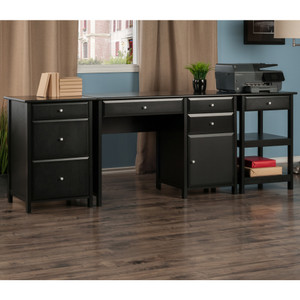 Winsome Delta 3-Pc Home Office Set Color Black Winsome Delta 3-Pc Home Office Set Color Black