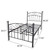 Bed Frame with Headboard and Footboard Metal Platform Bed Frame Twin Size No Box Spring Needed (For Twin Size Bed, Color Black)
