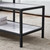 Modern Nesting coffee table Square & rectangle, Black metal frame with wood marble color top Modern Nesting coffee table Square & rectangle, Black metal frame with wood marble color top
