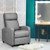 Recliner Sofa Wingback Chair with Massage Function, Grey