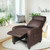 Recliner Sofa Wingback Chair with Massage Function, Brown