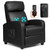 Recliner Sofa Wingback Chair with Massage Function, Black