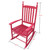 Wooden porch rocker chair Red