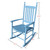 Wooden porch rocker chair blue