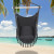 Tassel Hammock Chair Hanging Rope Swing Seat with 2 Cushions, Color Gray