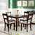 5 Piece Dining Table Set Industrial Wooden Kitchen Table and 4 Chairs for Dining Room (Espresso) 5 Piece Dining Table Set Industrial Wooden Kitchen Table and 4 Chairs for Dining Room (Espresso)