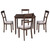 5 Piece Dining Table Set Industrial Wooden Kitchen Table and 4 Chairs for Dining Room (Espresso) 5 Piece Dining Table Set Industrial Wooden Kitchen Table and 4 Chairs for Dining Room (Espresso)