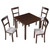 5 Piece Dining Table Set Industrial Wooden Kitchen Table and 4 Chairs for Dining Room (Espresso) 5 Piece Dining Table Set Industrial Wooden Kitchen Table and 4 Chairs for Dining Room (Espresso)