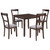 5 Piece Dining Table Set Industrial Wooden Kitchen Table and 4 Chairs for Dining Room (Espresso) 5 Piece Dining Table Set Industrial Wooden Kitchen Table and 4 Chairs for Dining Room (Espresso)
