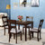 5 Piece Dining Table Set Industrial Wooden Kitchen Table and 4 Chairs for Dining Room (Espresso) 5 Piece Dining Table Set Industrial Wooden Kitchen Table and 4 Chairs for Dining Room (Espresso)