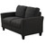 U_STYLE Polyester-blend 3 Pieces Sofa Set, Black