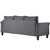 U_STYLE Polyester-blend 3 Pieces Sofa Set, Gray