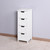 White Bathroom Storage Cabinet, Freestanding Cabinet with Drawers White Bathroom Storage Cabinet, Freestanding Cabinet with Drawers