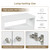 Bathroom Cabinet with Adjustable Shelves, Storage Cabinet for Home Kitchen, Freestanding Floor Cabinet Easy to Assemble