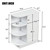 Open Style Shelf Cabinet with Adjustable Plates Ample Storage Space Easy to Assemble Open Style Shelf Cabinet with Adjustable Plates Ample Storage Space Easy to Assemble