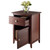 Eugene Accent Bedroom End Table Nightstand in Walnut Finish Eugene Accent Bedroom End Table Nightstand in Walnut Finish
