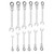 12Pc 8-19mm Metric Combination Wrench Flexible Head Ratchet Wrench Set Spanner Tool Set 12Pc 8-19mm Metric Combination Wrench Flexible Head Ratchet Wrench Set Spanner Tool Set