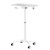 Techni Mobili White Sit to Stand Mobile Laptop Computer Stand with Height Adjustable and Tiltable Tabletop