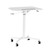 Techni Mobili White Sit to Stand Mobile Laptop Computer Stand with Height Adjustable and Tiltable Tabletop