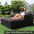 Spacious Outdoor Rattan Daybed with Upholstered Cushion Spacious Outdoor Rattan Daybed with Upholstered Cushion