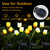 Solar Power Flower Garden Stake Landscape Fairy Lamp Outdoor Yard Path LED Light Yellow+White Tulip Garden Lights 2Pcs Solar Power Flower Garden Stake Landscape Fairy Lamp Outdoor Yard Path LED Light Yellow+White Tulip Garden Lights 2Pcs