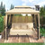 8.9 Ft. W x 5.9 Ft. D Outdoor Gazebo with Convertible Swing Bench  Double Roof Soft Canopy Garden Backyard Gazebo with Mosquito Netting Suitable for Lawn Garden Backyard 8.9 Ft. W x 5.9 Ft. D Outdoor Gazebo with Convertible Swing Bench  Double Roof Soft Canopy Garden Backyard Gazebo with Mosquito Netting Suitable for Lawn Garden Backyard