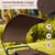 PPatio Hanging Chaise Lounge Hammock Chair with Canopy Cushion Pillow and Storage Bag