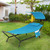 Patio Hanging Chaise Lounge Hammock Chair with Canopy Cushion Pillow and Storage Bag