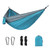 01--1pc Outdoor Camping Hammock; Portable Nylon Parachute Hammock 106*55in--Light Blue and Gray--01