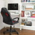 Adjustable Swivel Artificial Leather Gaming Chair, Red Adjustable Swivel Artificial Leather Gaming Chair, Red
