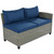 5-Piece Wicker Patio Outdoor Garden Lounge Sofa Set